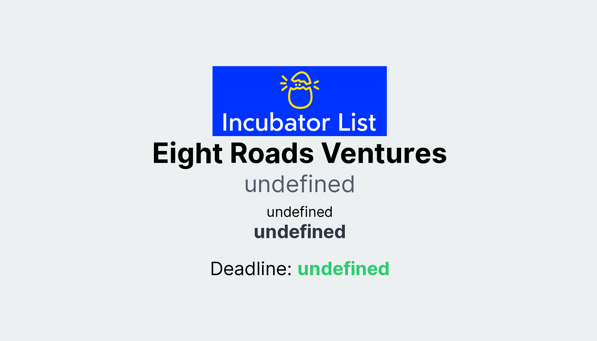 Eight Roads Ventures - Key Information